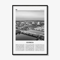 Georgia Print Black and White United States No 2, Georgia Wall Art, Georgia Poster, Georgia Photo, Georgia Wall Décor, Georgia Map
