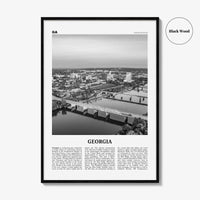 Georgia Print Black and White United States No 2, Georgia Wall Art, Georgia Poster, Georgia Photo, Georgia Wall Décor, Georgia Map