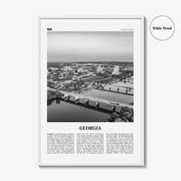 Georgia Print Black and White United States No 2, Georgia Wall Art, Georgia Poster, Georgia Photo, Georgia Wall Décor, Georgia Map