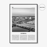 Georgia Print Black and White United States No 2, Georgia Wall Art, Georgia Poster, Georgia Photo, Georgia Wall Décor, Georgia Map
