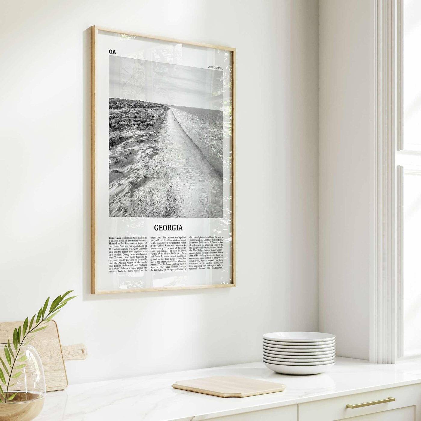 Georgia Print Black and White United States No 3, Georgia Wall Art, Georgia Poster, Georgia Photo, Georgia Wall Decor, United States