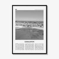 Geraldton Print Black and White, Geraldton Wall Art, Geraldton Poster, Geraldton Photo, Geraldton Wall Décor, Geraldton Map, Australia