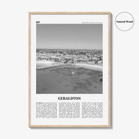 Geraldton Print Black and White, Geraldton Wall Art, Geraldton Poster, Geraldton Photo, Geraldton Wall Décor, Geraldton Map, Australia