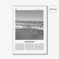 Geraldton Print Black and White, Geraldton Wall Art, Geraldton Poster, Geraldton Photo, Geraldton Wall Décor, Geraldton Map, Australia