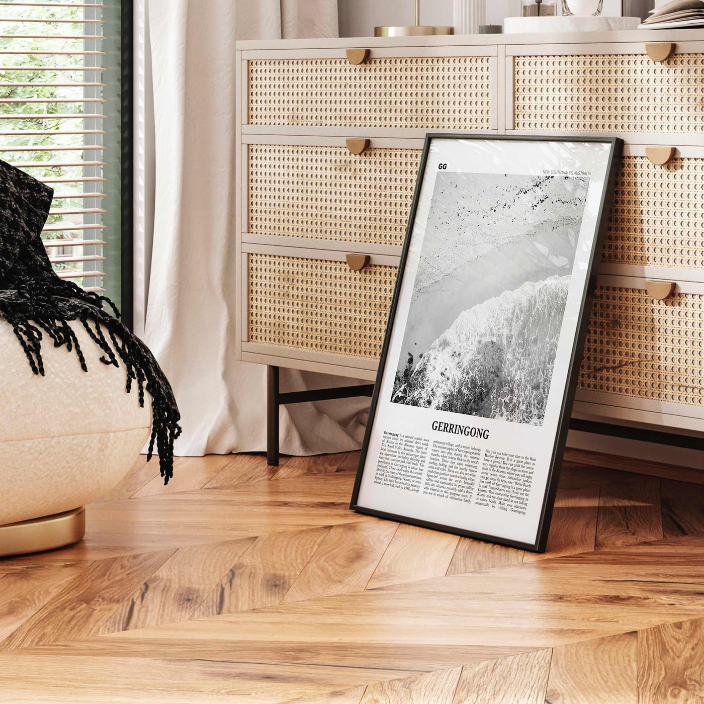 Gerringong Print Black and White, Gerringong Wall Art, Gerringong Poster, Gerringong Photo, Gerringong Décor, New South Wales, Australia