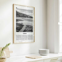 Gerroa Print Black and White, Gerroa Wall Art, Gerroa Poster, Gerroa Photo, Gerroa Wall Décor, Gerroa Map, Australia