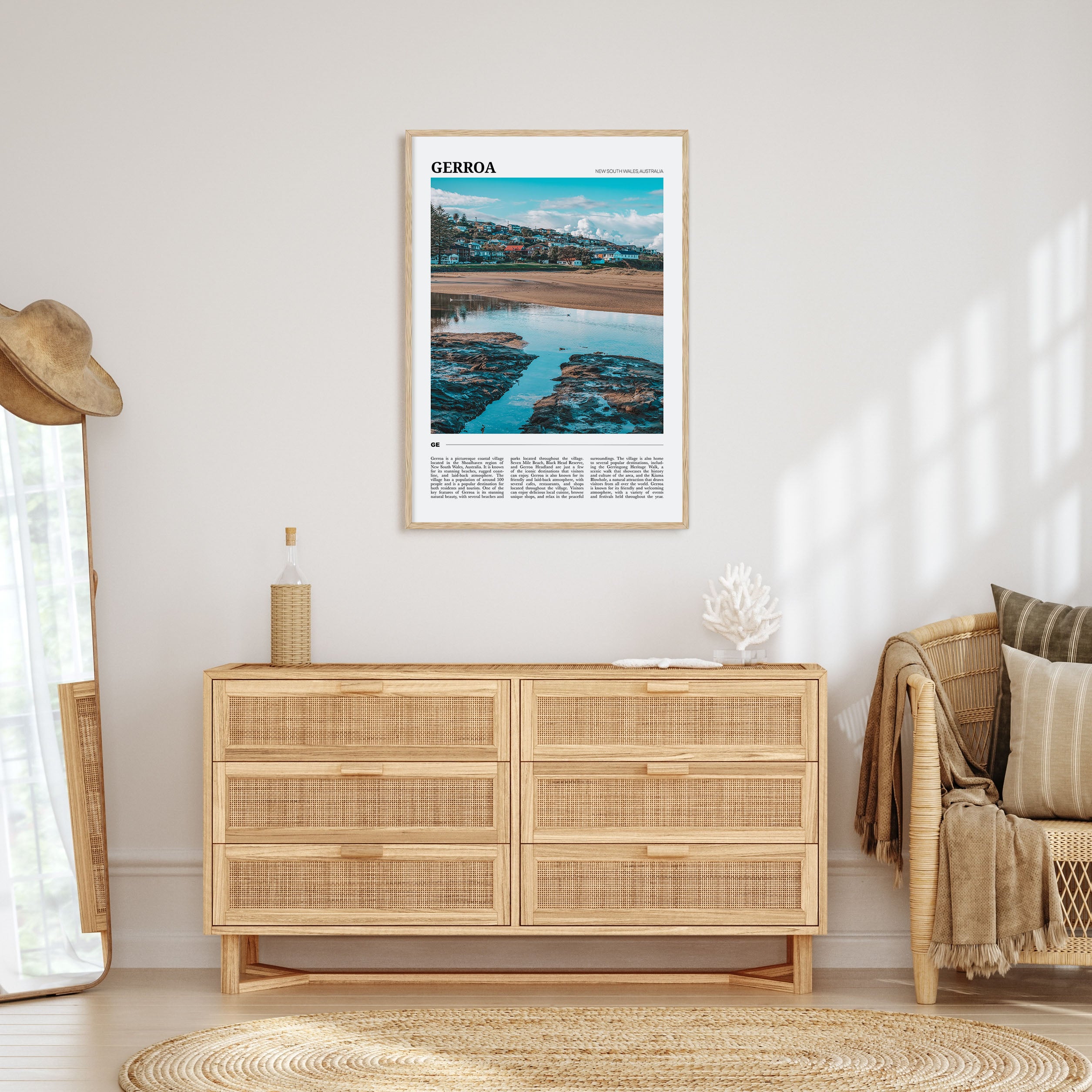 Gerroa Travel Color Poster