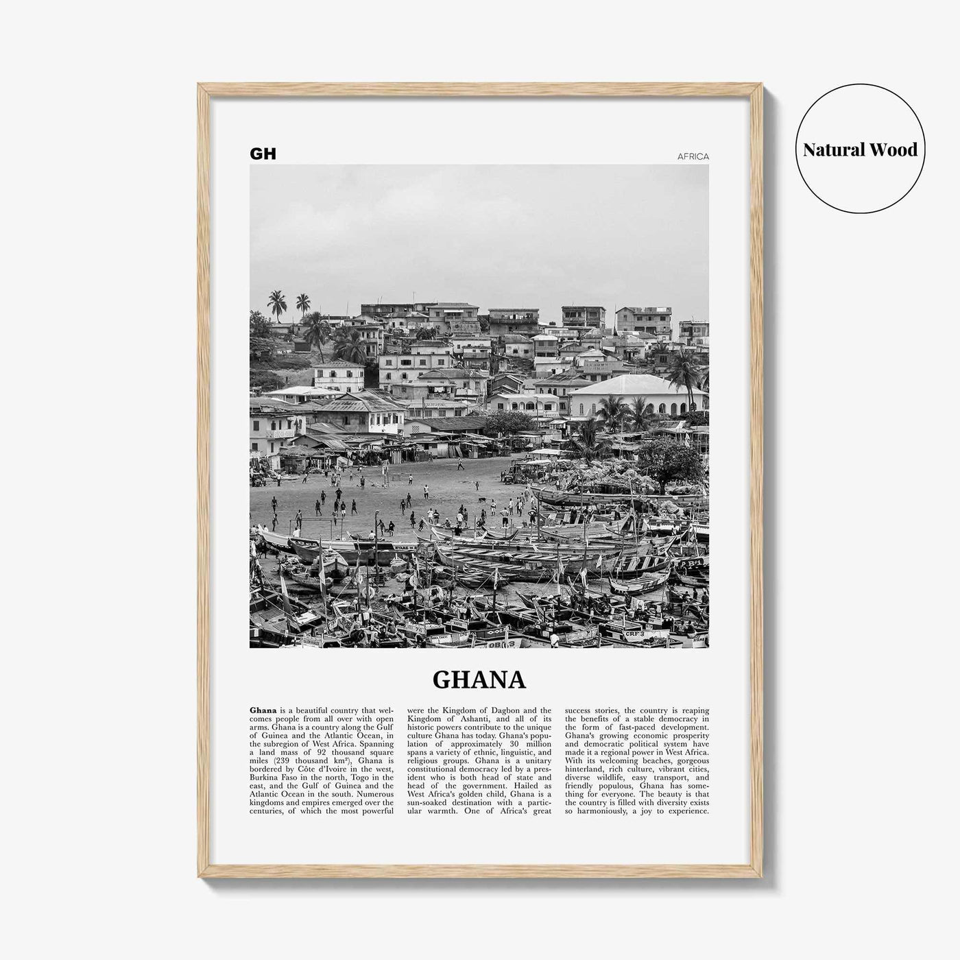 Ghana Print Black and White No 1, Ghana Wall Art, Ghana Poster, Ghana Photo, Ghana Wall Decor, Country Art Print, Accra, Africa