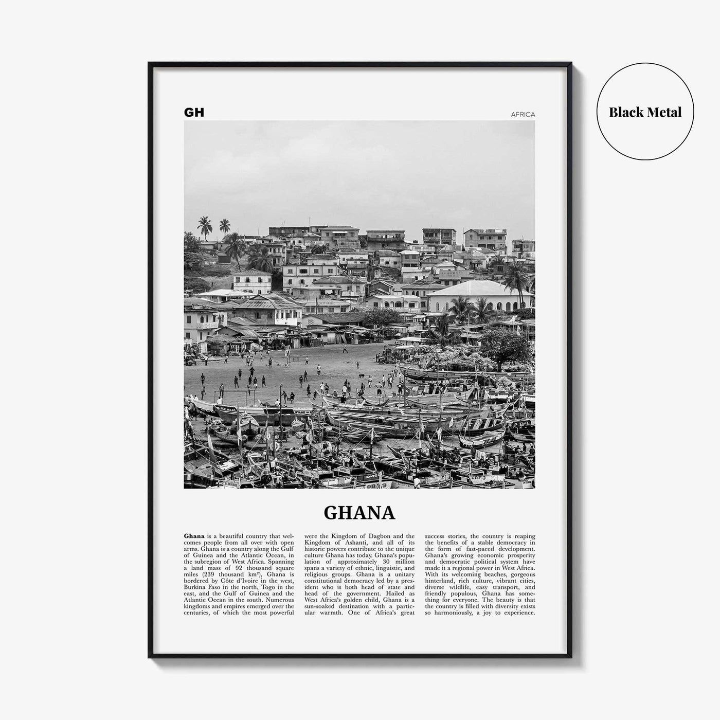 Ghana Print Black and White No 1, Ghana Wall Art, Ghana Poster, Ghana Photo, Ghana Wall Decor, Country Art Print, Accra, Africa