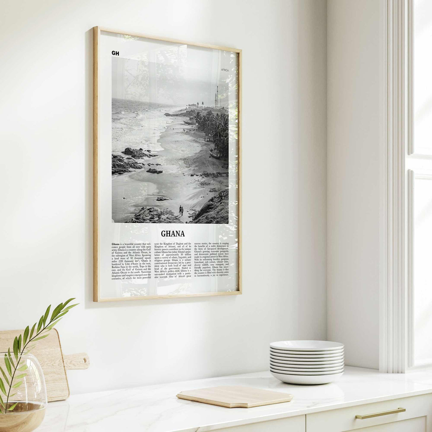 Ghana Print Black and White No 2, Ghana Wall Art, Ghana Poster, Ghana Photo, Ghana Wall Decor, Country Art Print, Accra, Africa