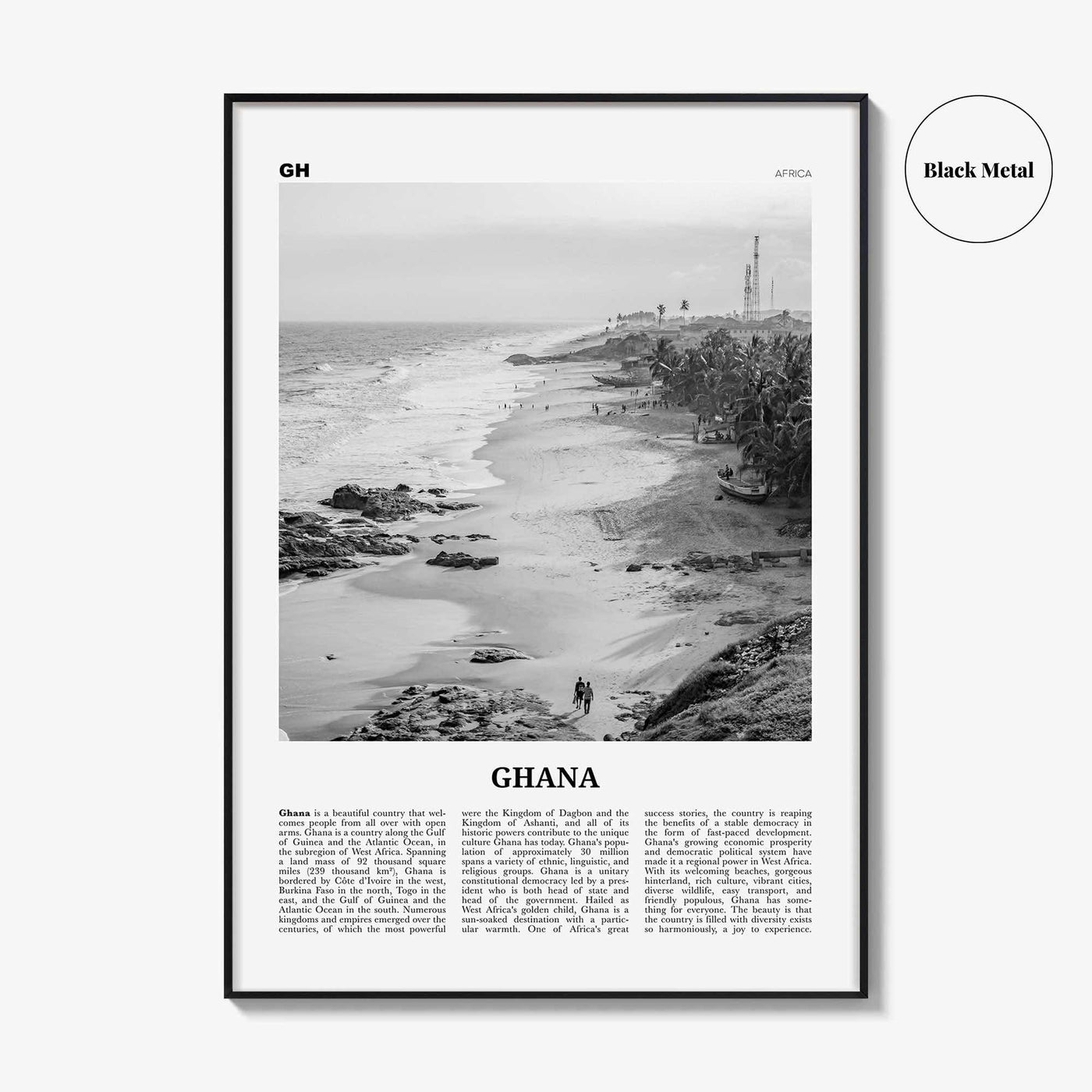 Ghana Print Black and White No 2, Ghana Wall Art, Ghana Poster, Ghana Photo, Ghana Wall Decor, Country Art Print, Accra, Africa