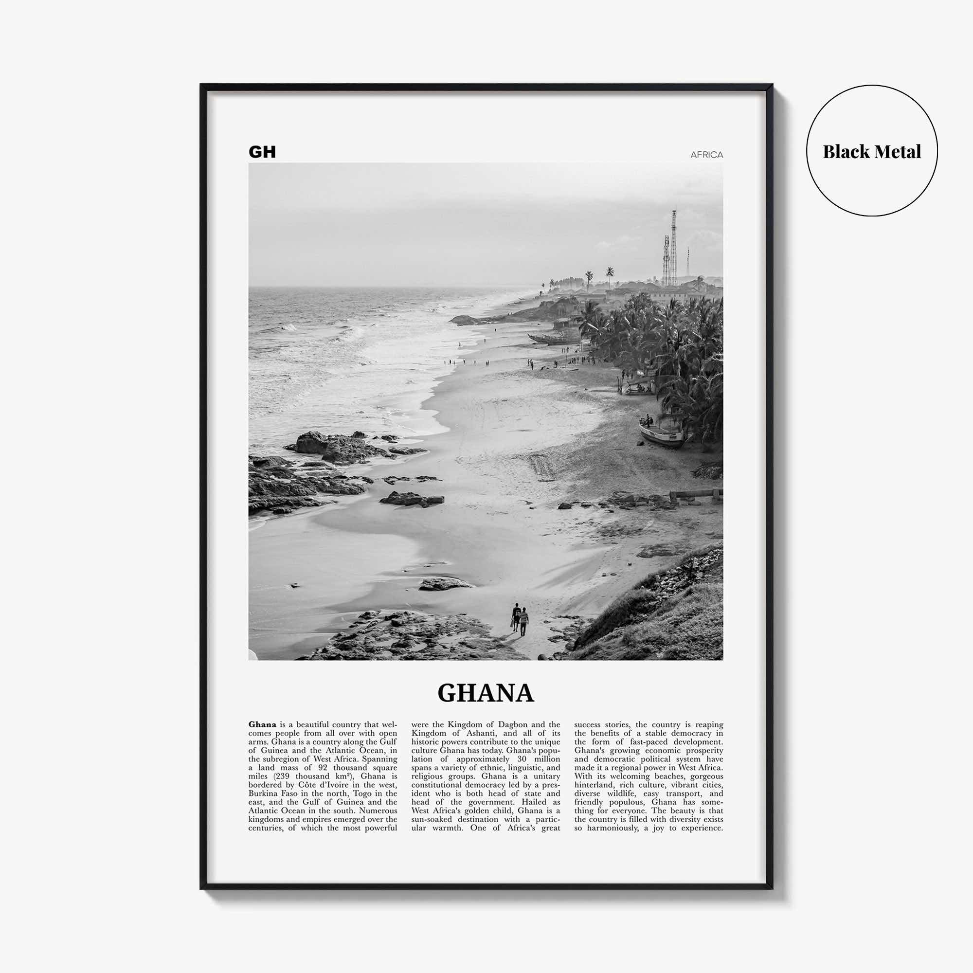 Ghana Print Black and White No 2, Ghana Wall Art, Ghana Poster, Ghana Photo, Ghana Wall Decor, Country Art Print, Accra, Africa