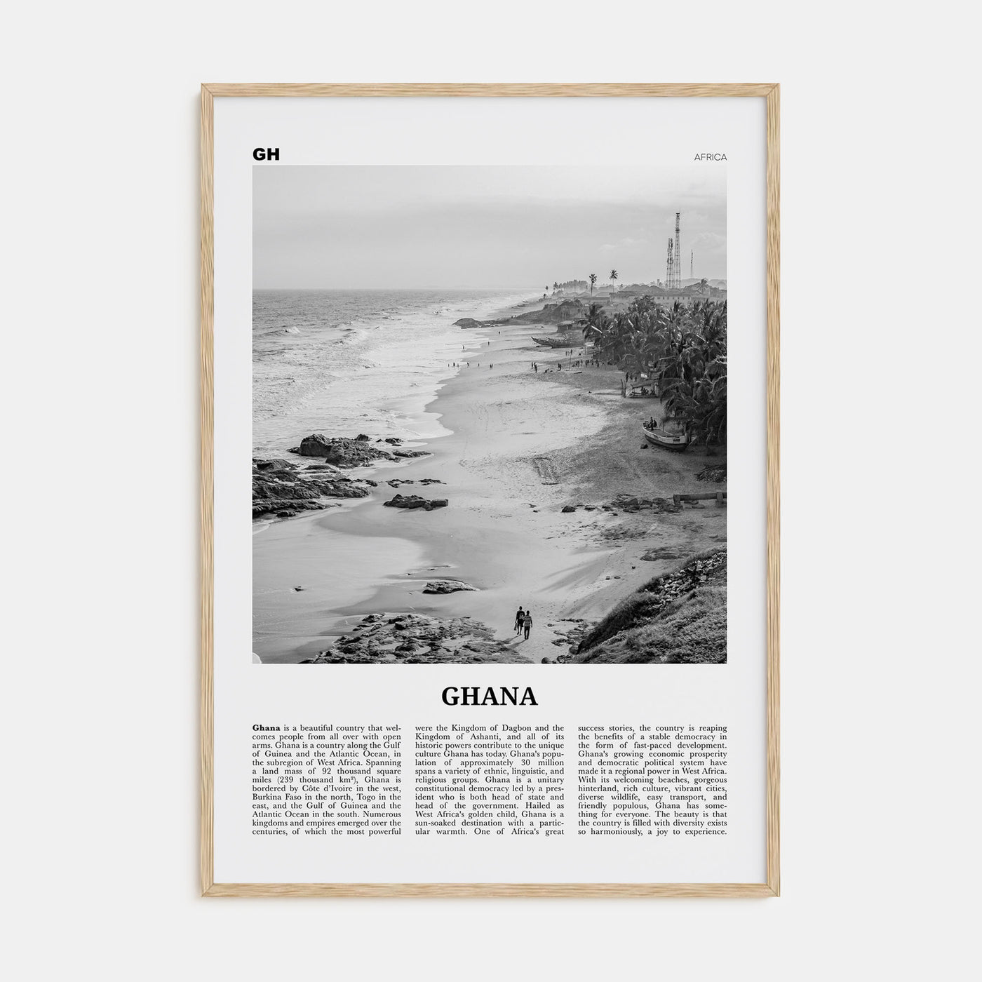 Ghana Travel B&W No 2 Poster