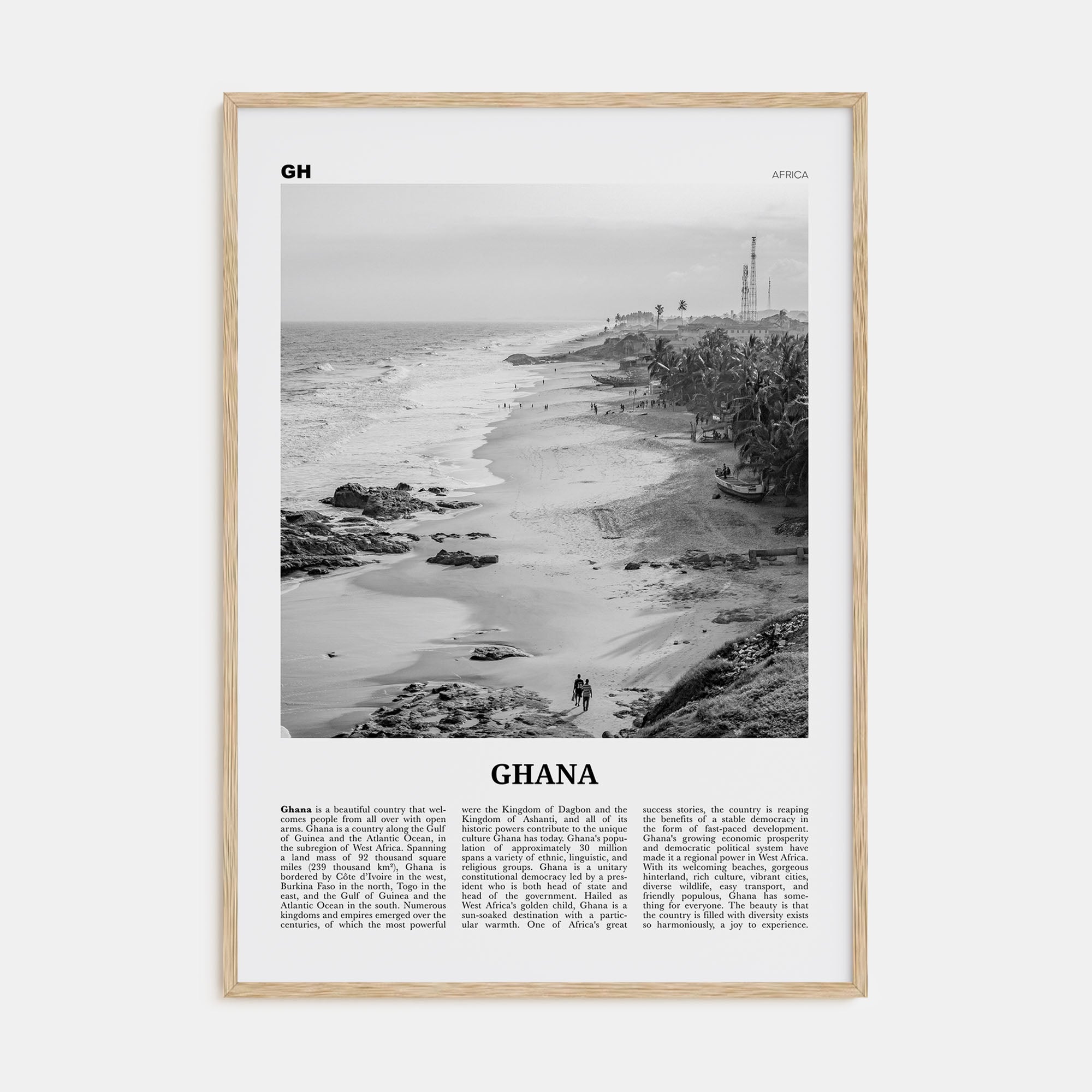 Ghana Travel B&W No 2 Poster