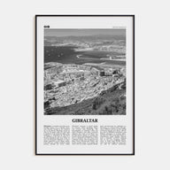 Gibraltar Travel B&W Poster