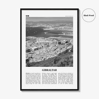 Gibraltar Print Black and White, Gibraltar Wall Art, Gibraltar Poster, Gibraltar Photo, Gibraltar Decor, British Overseas Territory, Europe