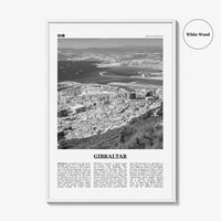 Gibraltar Print Black and White, Gibraltar Wall Art, Gibraltar Poster, Gibraltar Photo, Gibraltar Decor, British Overseas Territory, Europe