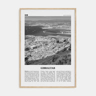Gibraltar Travel B&W Poster