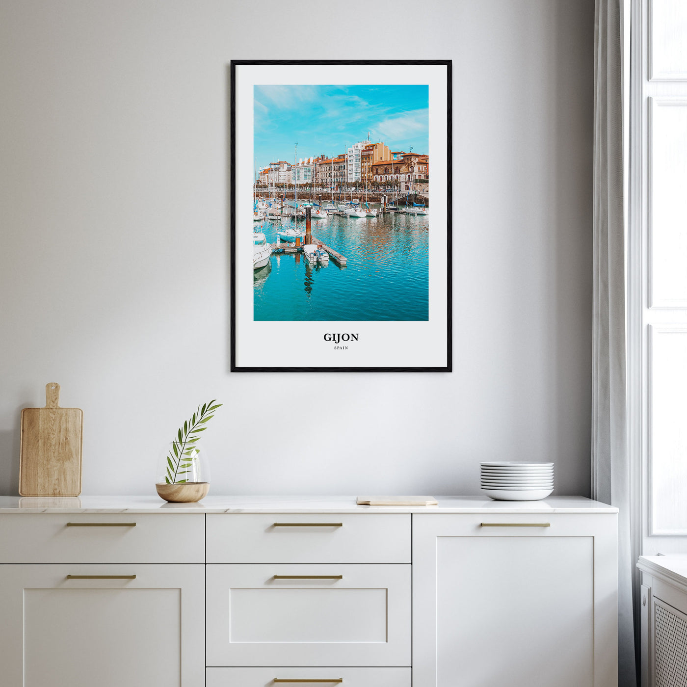 Gijon Portrait Color Poster