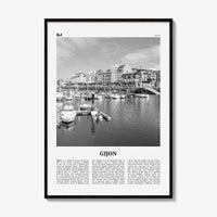 Gijon Print Black and White, Gijon Wall Art, Gijon Poster, Gijon Photo, Gijon Wall Décor, Gijon Map, Spain