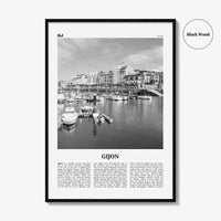 Gijon Print Black and White, Gijon Wall Art, Gijon Poster, Gijon Photo, Gijon Wall Décor, Gijon Map, Spain