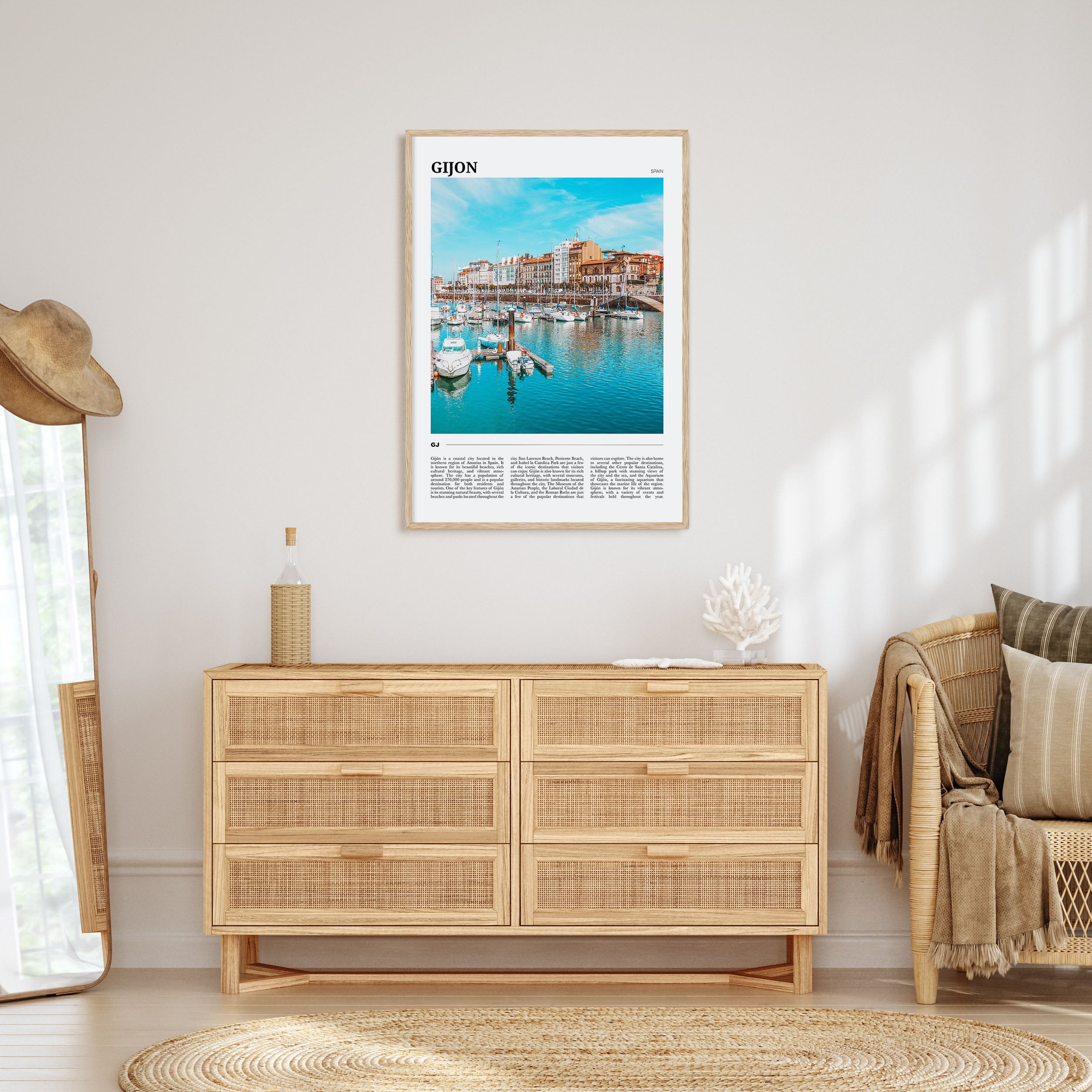 Gijon Travel Color Poster