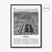 Gilbert Print Black and White, Gilbert Wall Art, Gilbert Poster, Gilbert Photo, Gilbert Wall Décor, Arizona, USA, United States