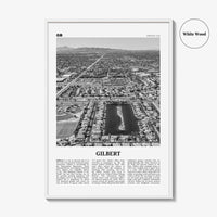 Gilbert Print Black and White, Gilbert Wall Art, Gilbert Poster, Gilbert Photo, Gilbert Wall Décor, Arizona, USA, United States