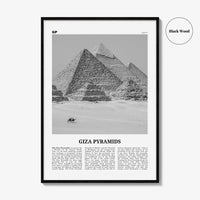 Giza Pyramids Print Black and White, Giza Pyramids Wall Art, Giza Pyramids Poster, Giza Pyramids Photo, Giza Pyramids Wall Décor, Egypt