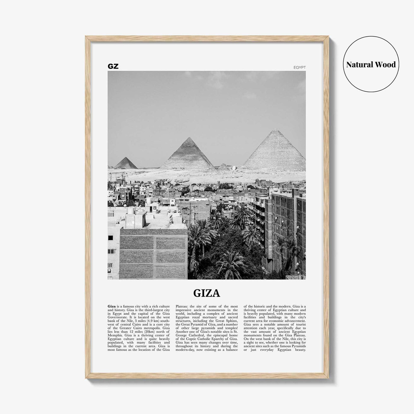 Giza Print Black and White, Giza Wall Art, Giza Poster, Giza Photo, Giza Wall Decor, City Art Print, Egypt Poster Print, القاهرة Giza Arab