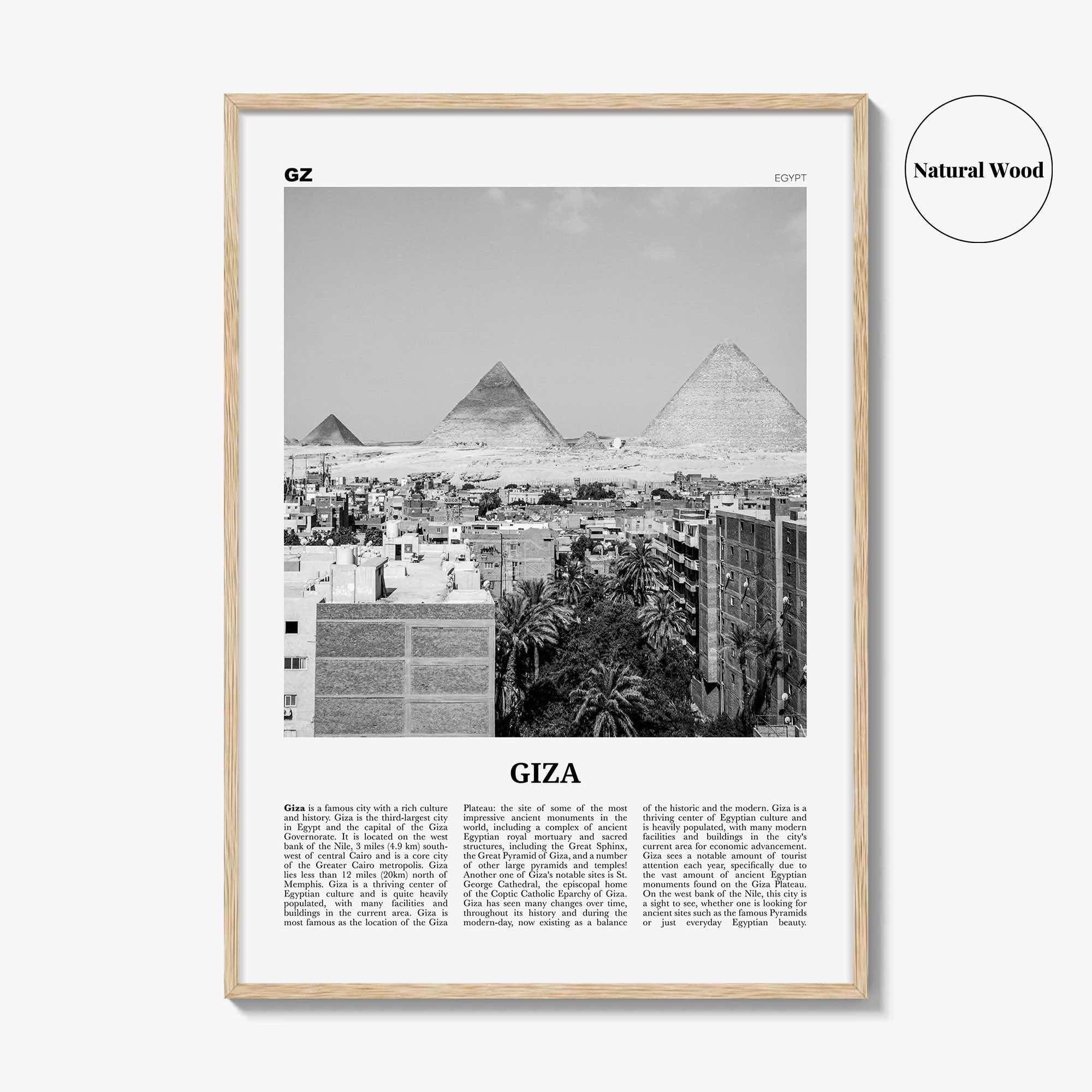 Giza Print Black and White, Giza Wall Art, Giza Poster, Giza Photo, Giza Wall Decor, City Art Print, Egypt Poster Print, القاهرة Giza Arab