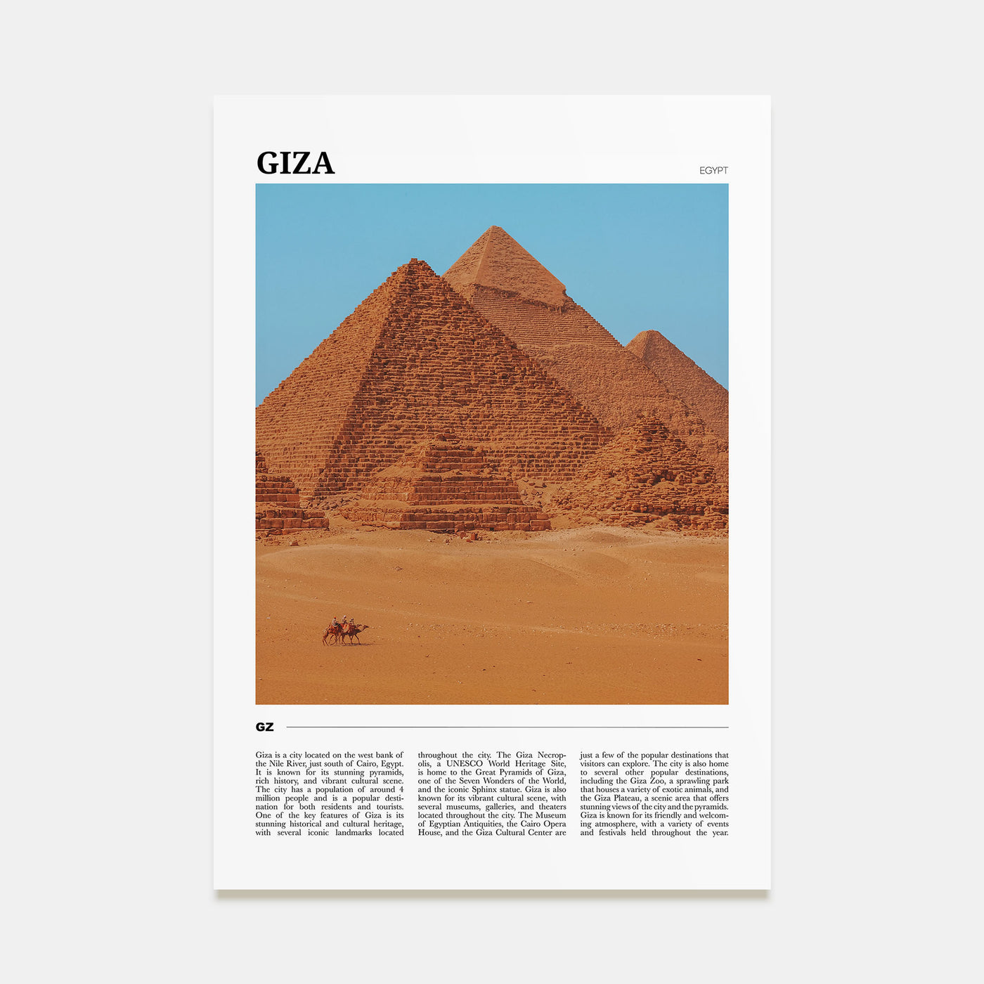Giza Travel Color Poster