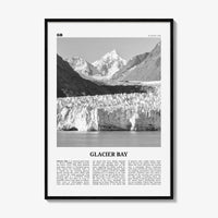 Glacier Bay National Park Print Black and White, Glacier Bay Wall Art, Glacier Bay Poster, Glacier Bay Photo, Glacier Bay Décor, Alaska, USA