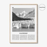 Glacier Bay National Park Print Black and White, Glacier Bay Wall Art, Glacier Bay Poster, Glacier Bay Photo, Glacier Bay Décor, Alaska, USA