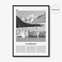 Glacier Bay National Park Print Black and White, Glacier Bay Wall Art, Glacier Bay Poster, Glacier Bay Photo, Glacier Bay Décor, Alaska, USA