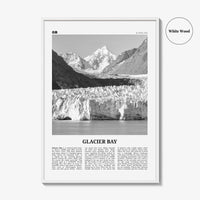 Glacier Bay National Park Print Black and White, Glacier Bay Wall Art, Glacier Bay Poster, Glacier Bay Photo, Glacier Bay Décor, Alaska, USA