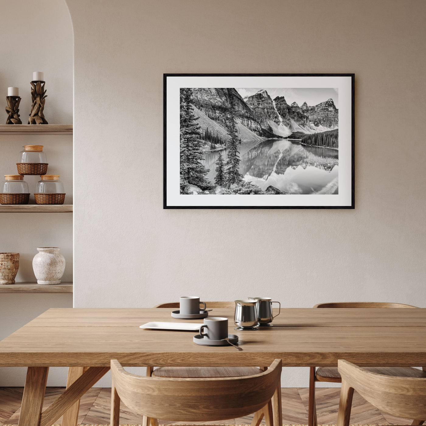 Glacier National Park Landscape B&W Poster