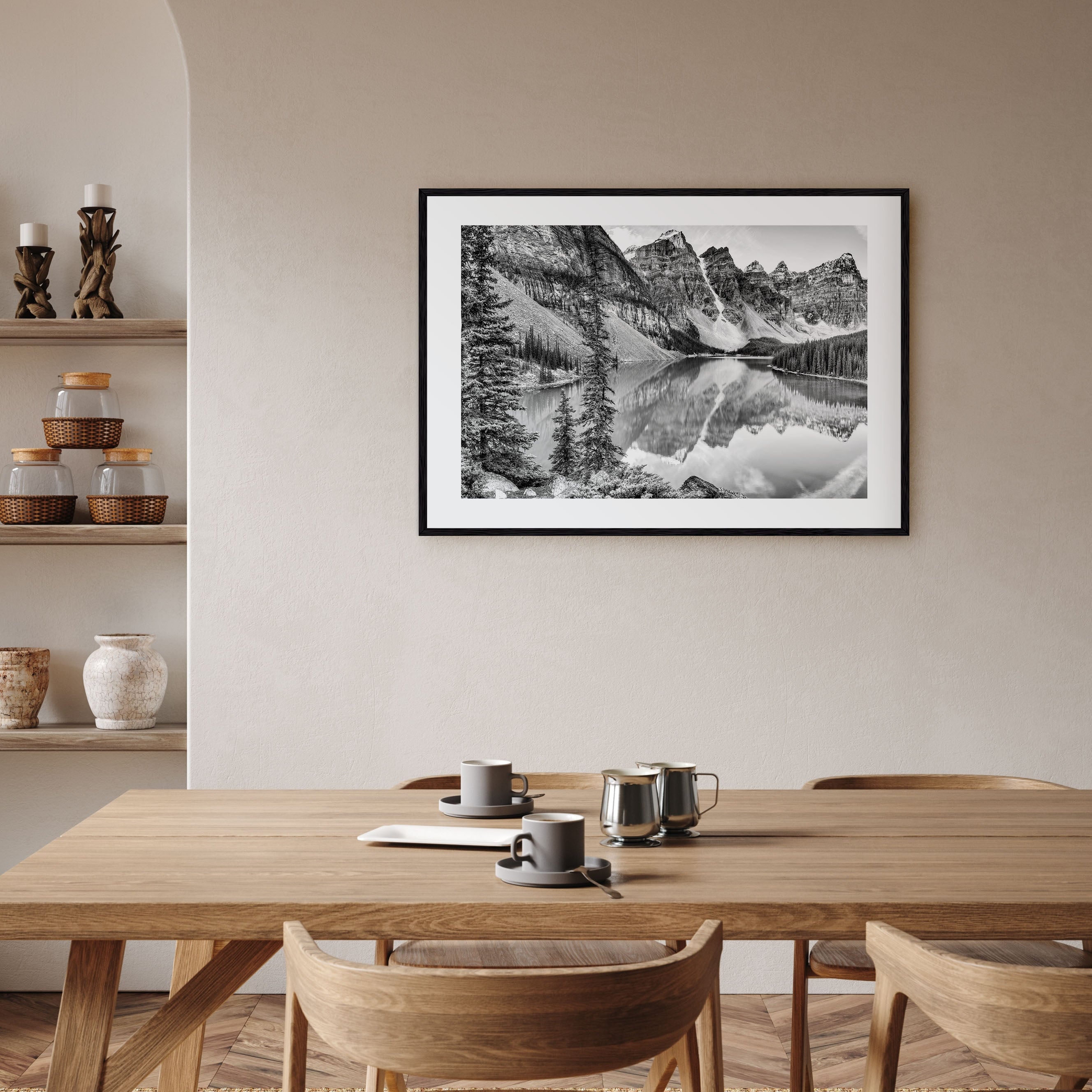 Glacier National Park Landscape B&W Poster