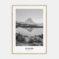 Glacier National Park Portrait B&W Poster