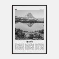 Glacier National Park Travel B&W Poster