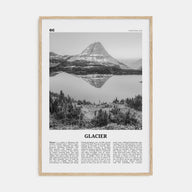 Glacier National Park Travel B&W Poster