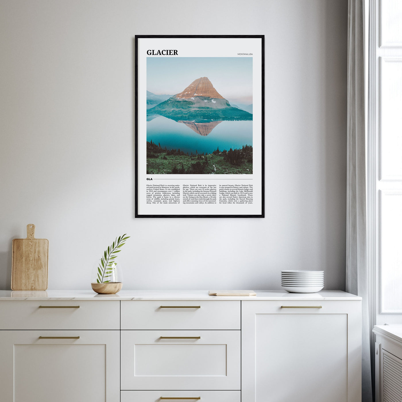 Glacier National Park Travel Color Poster