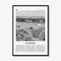 Gladstone Print Black and White, Gladstone Wall Art, Gladstone Poster, Gladstone Photo, Gladstone Wall Décor, Gladstone Map, Australia