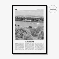 Gladstone Print Black and White, Gladstone Wall Art, Gladstone Poster, Gladstone Photo, Gladstone Wall Décor, Gladstone Map, Australia