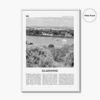 Gladstone Print Black and White, Gladstone Wall Art, Gladstone Poster, Gladstone Photo, Gladstone Wall Décor, Gladstone Map, Australia