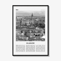 Glasgow Print Black and White, Glasgow Wall Art, Glasgow Poster, Glasgow Photo, Glasgow Wall Decor, Scotland, UK, United Kingdom, Europe