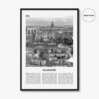 Glasgow Print Black and White, Glasgow Wall Art, Glasgow Poster, Glasgow Photo, Glasgow Wall Decor, Scotland, UK, United Kingdom, Europe