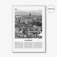 Glasgow Print Black and White, Glasgow Wall Art, Glasgow Poster, Glasgow Photo, Glasgow Wall Decor, Scotland, UK, United Kingdom, Europe
