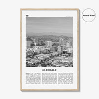 Glendale Print Black and White California, Glendale Wall Art, Glendale Poster, Glendale Photo, Glendale Wall Decor, USA, United States