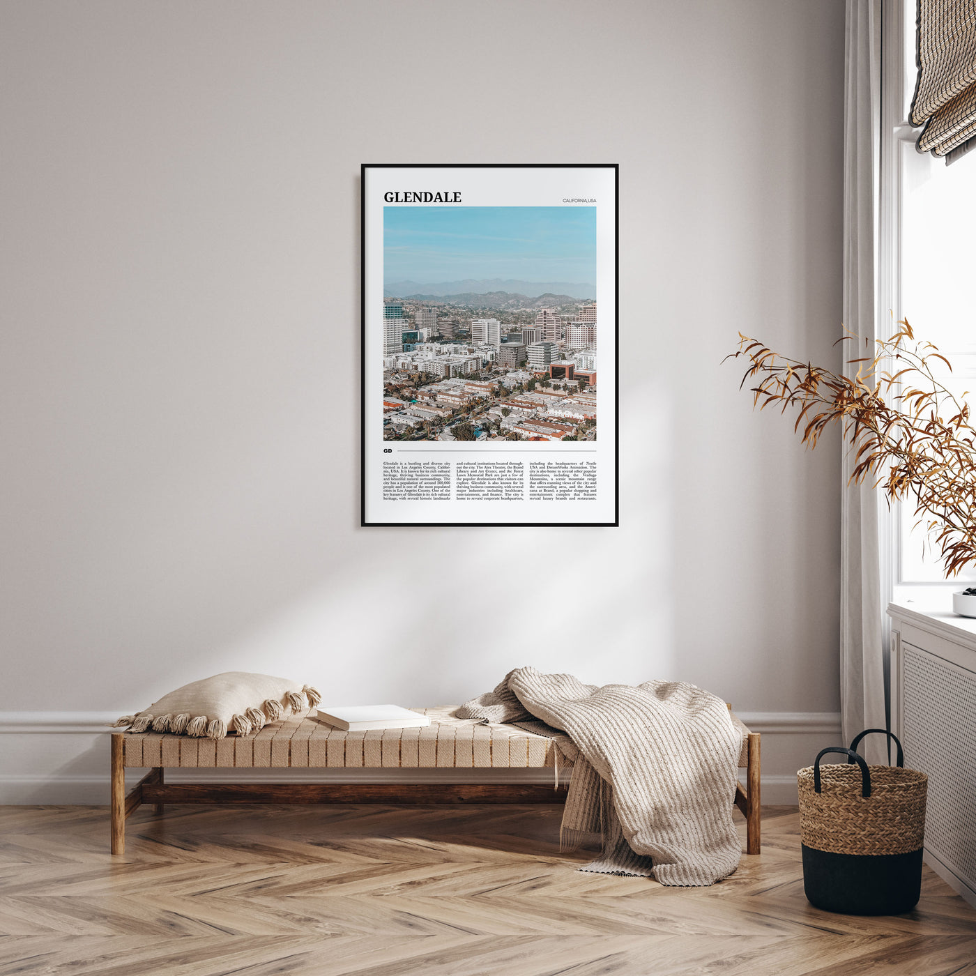 Glendale, California Travel Color Poster